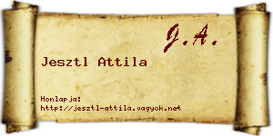 Jesztl Attila névjegykártya