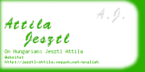 attila jesztl business card